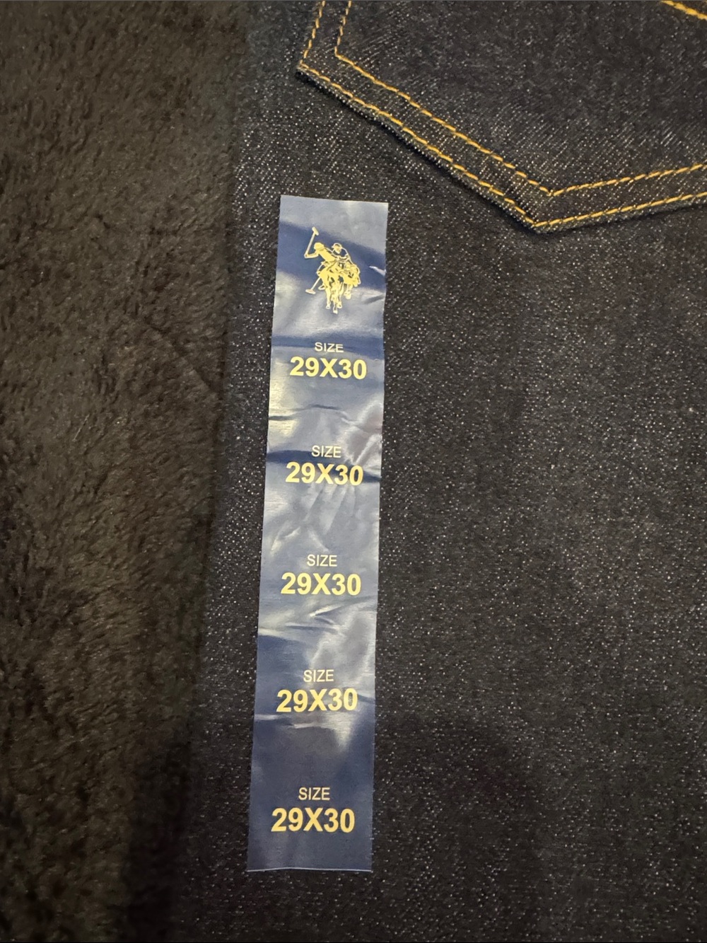U.S. Polo Assn. Dark Indigo Jeans with Gold Stitching - Picture 5 of 8